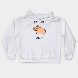 Unhappy Capybara being Uncapy cute Kids Hoodie